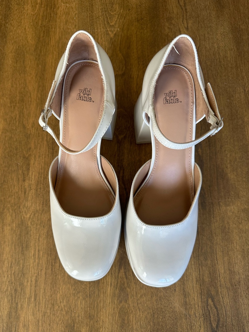Wild Fable Cream Patent Mary Jane Platform Heel Women’s Size 9 - Picture 4 of 5